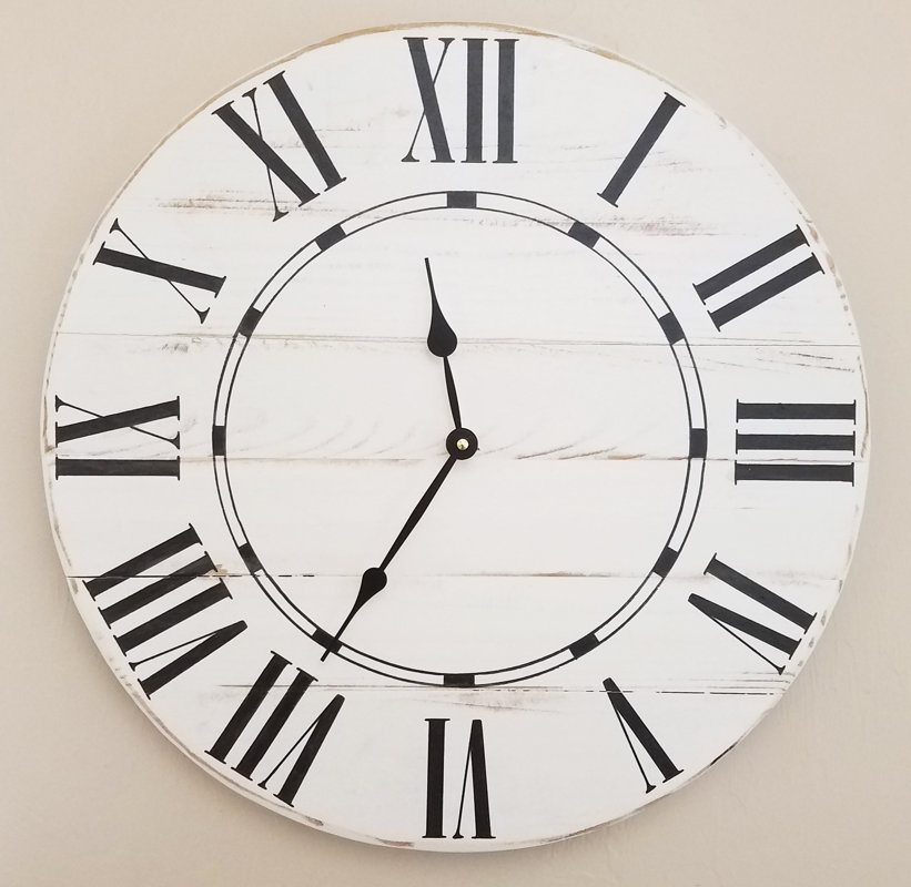 BrandtWorksLLC Oversized Farmhouse Wall Clock & Reviews | Wayfair.ca
